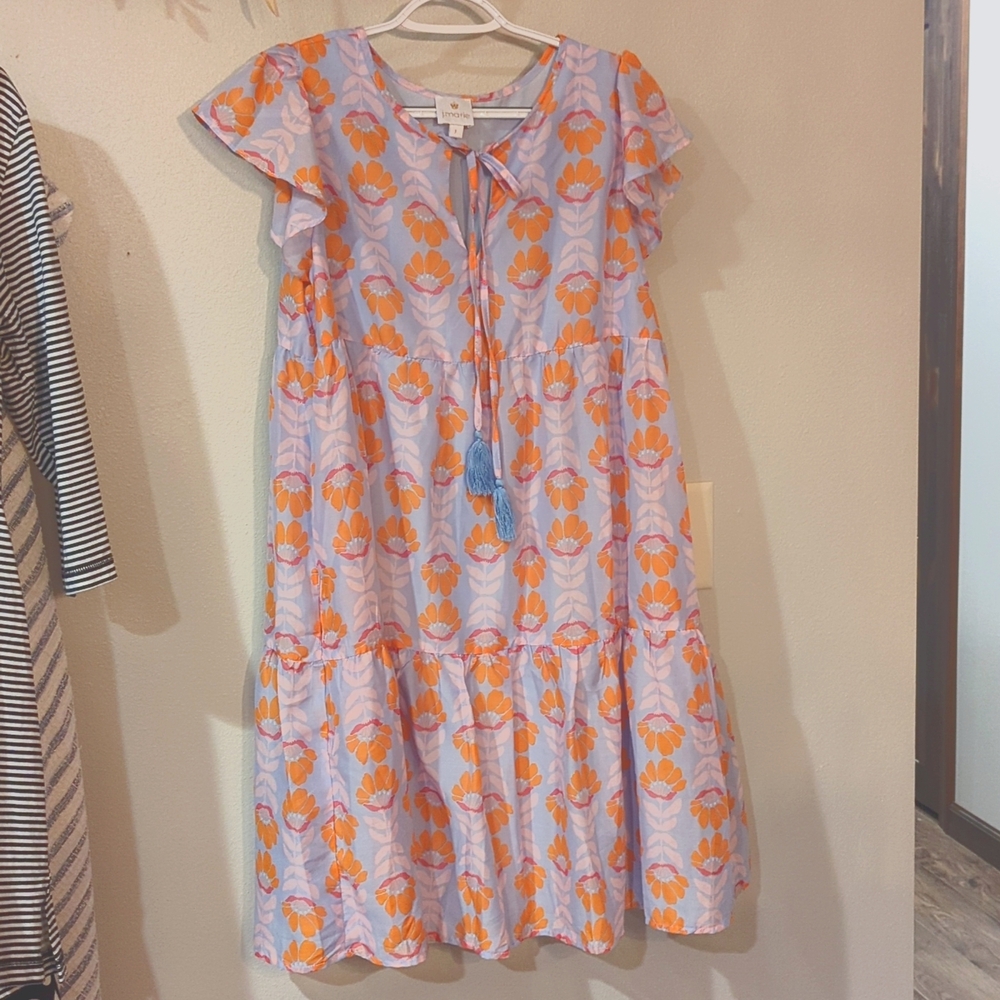 J. Marie Women's Floral Print Flowy Summer Dress Sz L